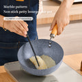 Mini Non-Stick Stone Wok Pan with Wooden Handle – Small Frying Pan for Induction, Gas & Electric Stoves | Japanese-Style Single-Serve Cookware 8"/9"/9.5"