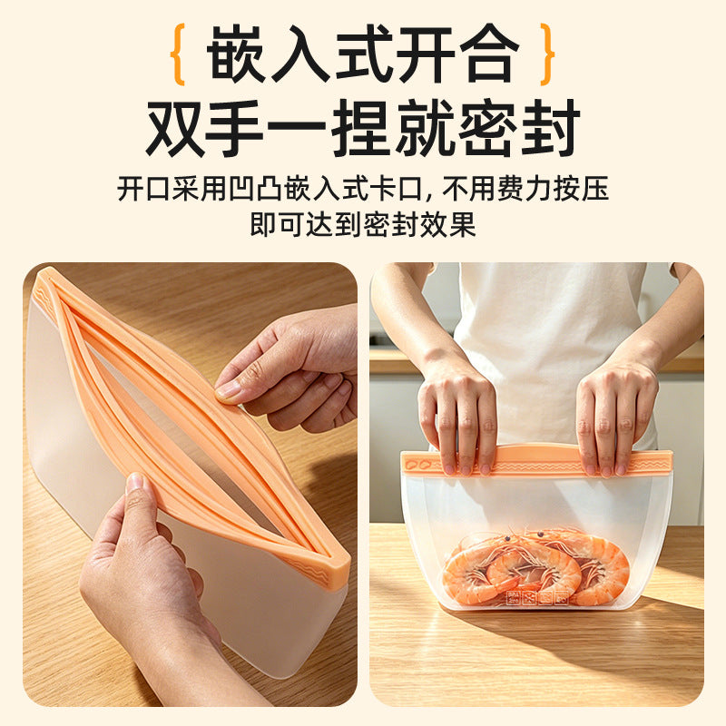 FreshSeal Reusable Silicone Food Bags Set