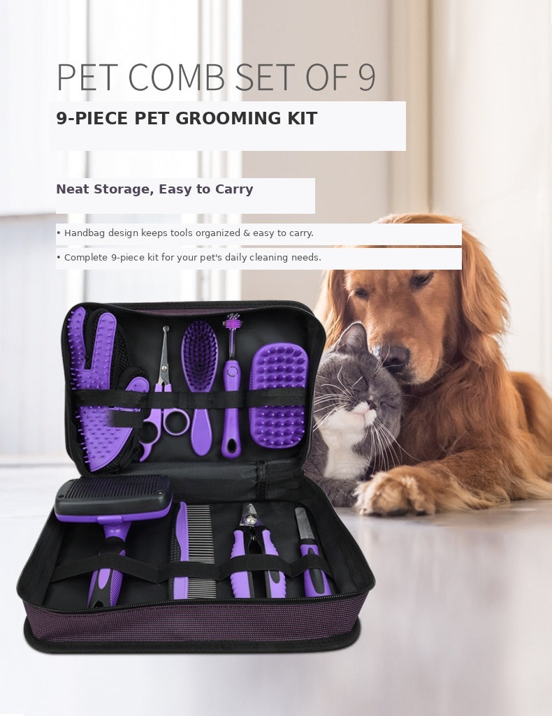 HistoTree™ 9-in-1 Professional Pet Grooming Kit & Carrying Case